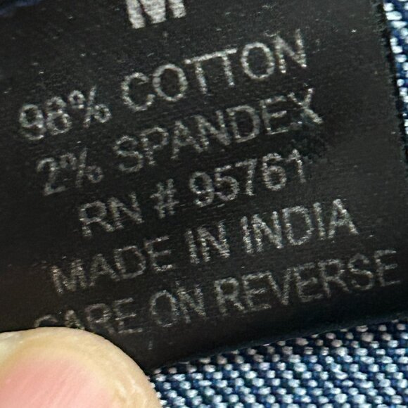 Pyramid Collection Denim Ruffle Peplum Jacket Women’s Size M - Picture 4 of 6